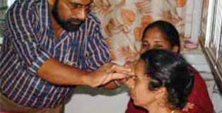 Home of blind woman