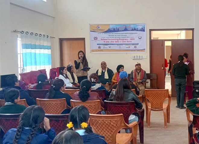 Kathmandu School Vision Screening Program, November 2022